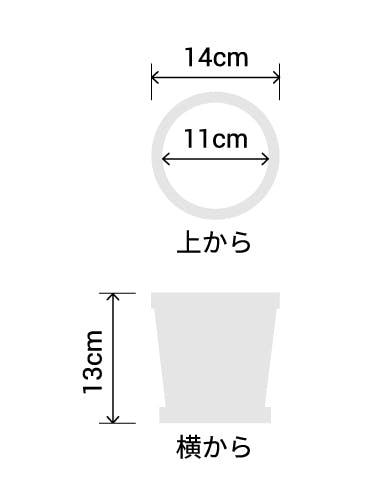 サイズ:外径 14cm、内径 11cm、高さ 13cm